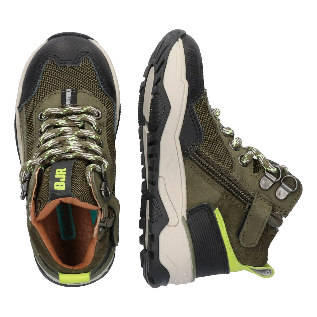 Casper Chunky Hoge Sneakers Jongens Legergroen