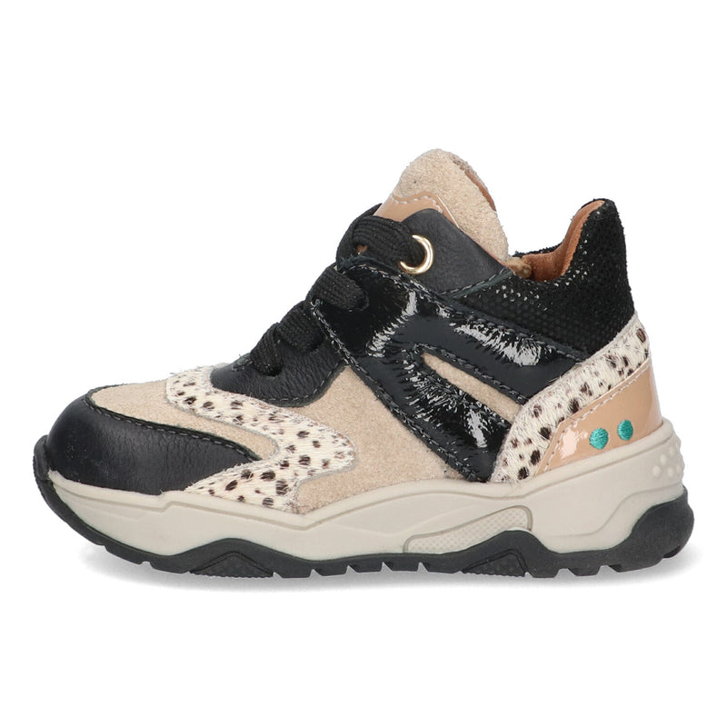 Cody Chunky 223844-589 Hoge Sneakers Meisjes Zwart Print