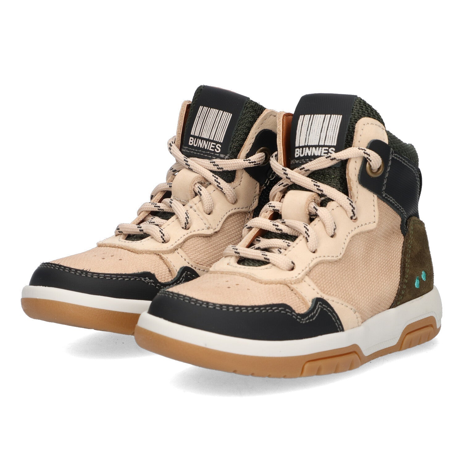 Morris Move Hoge Sneakers Meisjes Zwart Beige