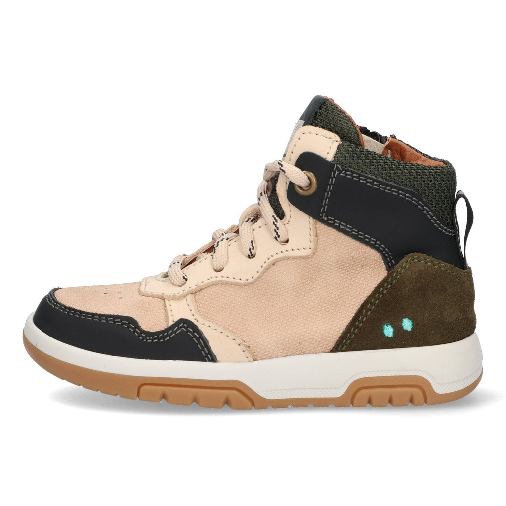 Morris Move Hoge Sneakers Meisjes Zwart Beige