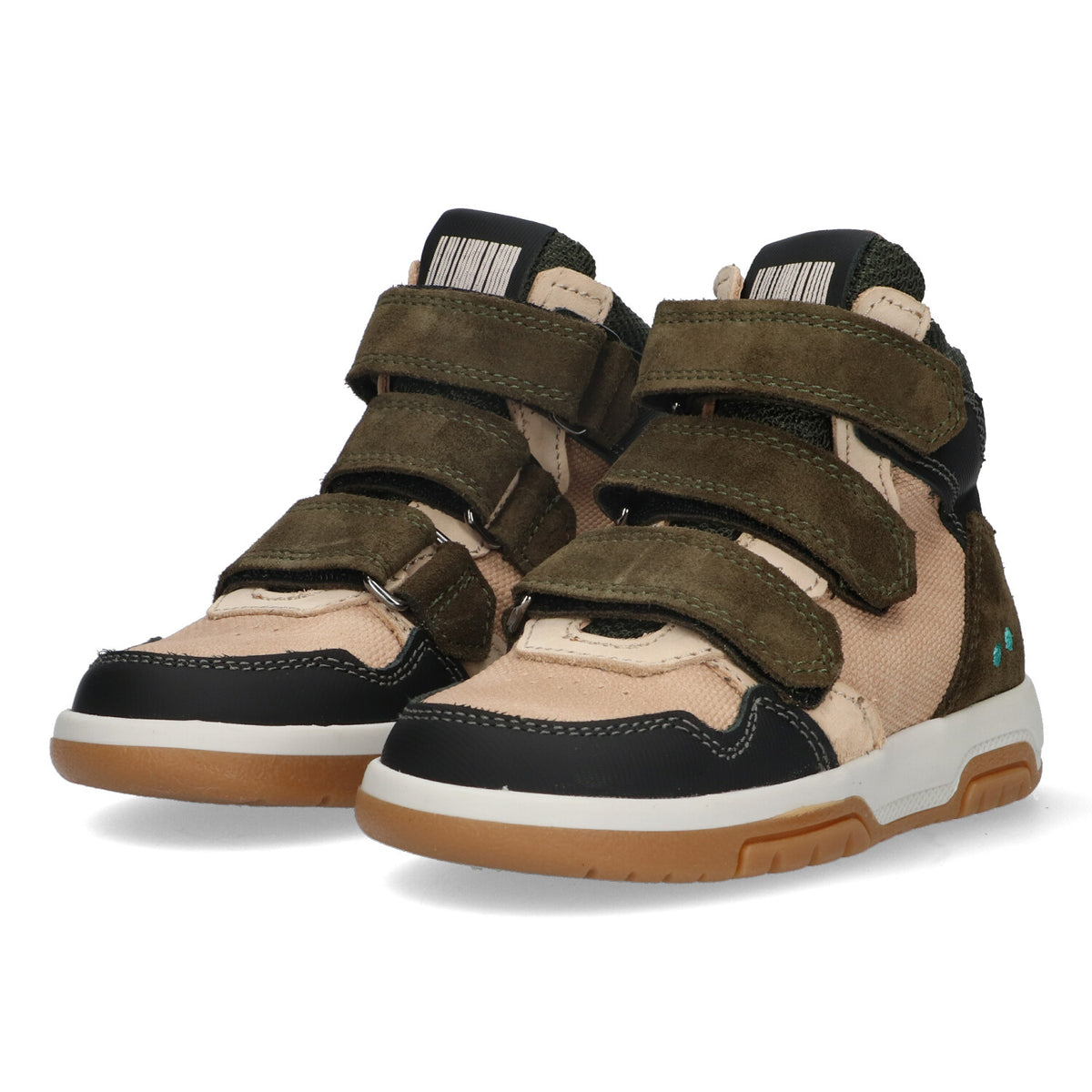 BunniesJR Mats Move hoge sneakers jongens beige groen