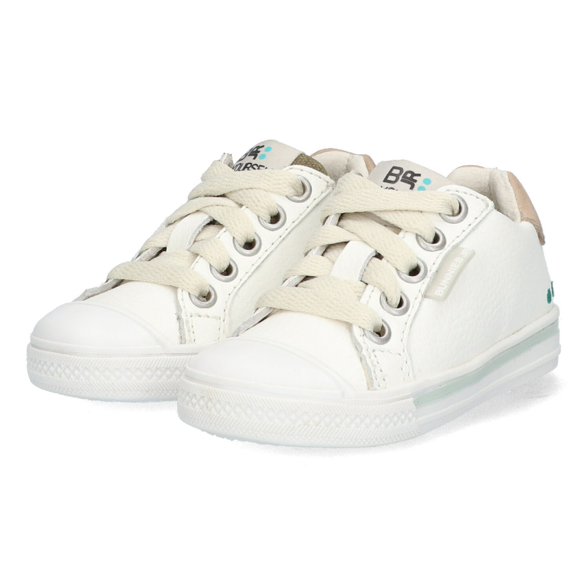 BunniesJR Lage Sneakers Meisjes Wit Taupe