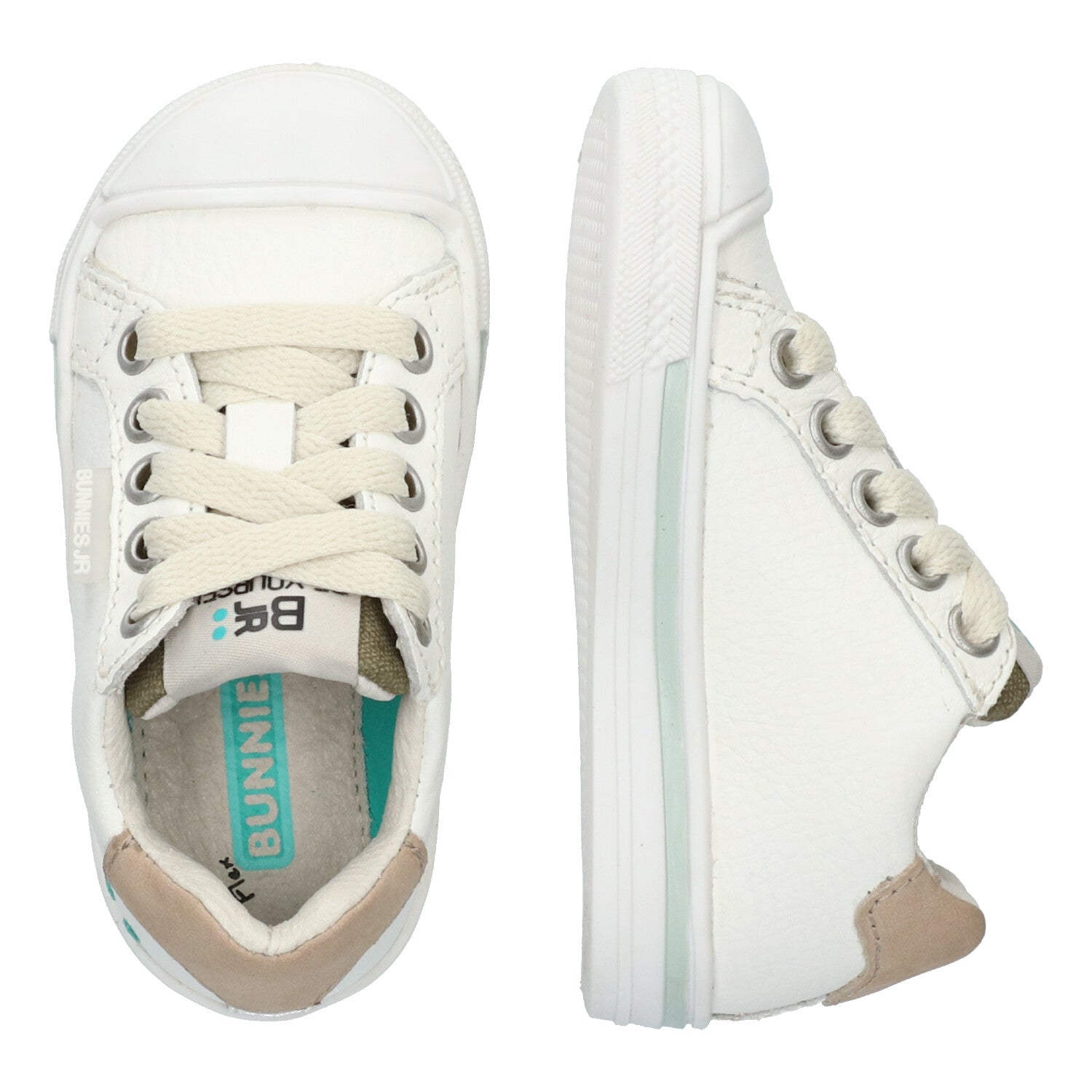 Fenn Firm Lage Sneakers Meisjes Wit Taupe