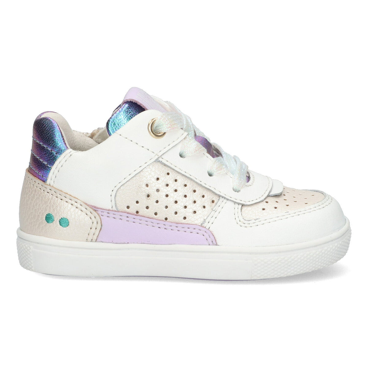 Loran Louw Lage Sneakers Meisjes Wit Lila