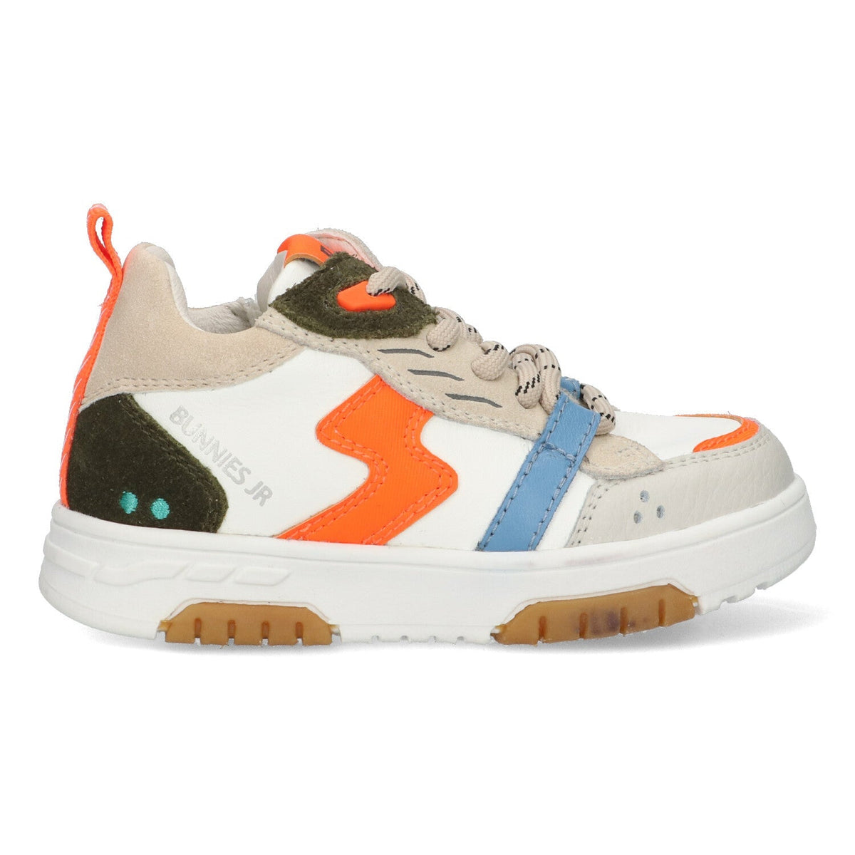 Nash Noa Lage Sneakers Jongens Beige Oranje Wit