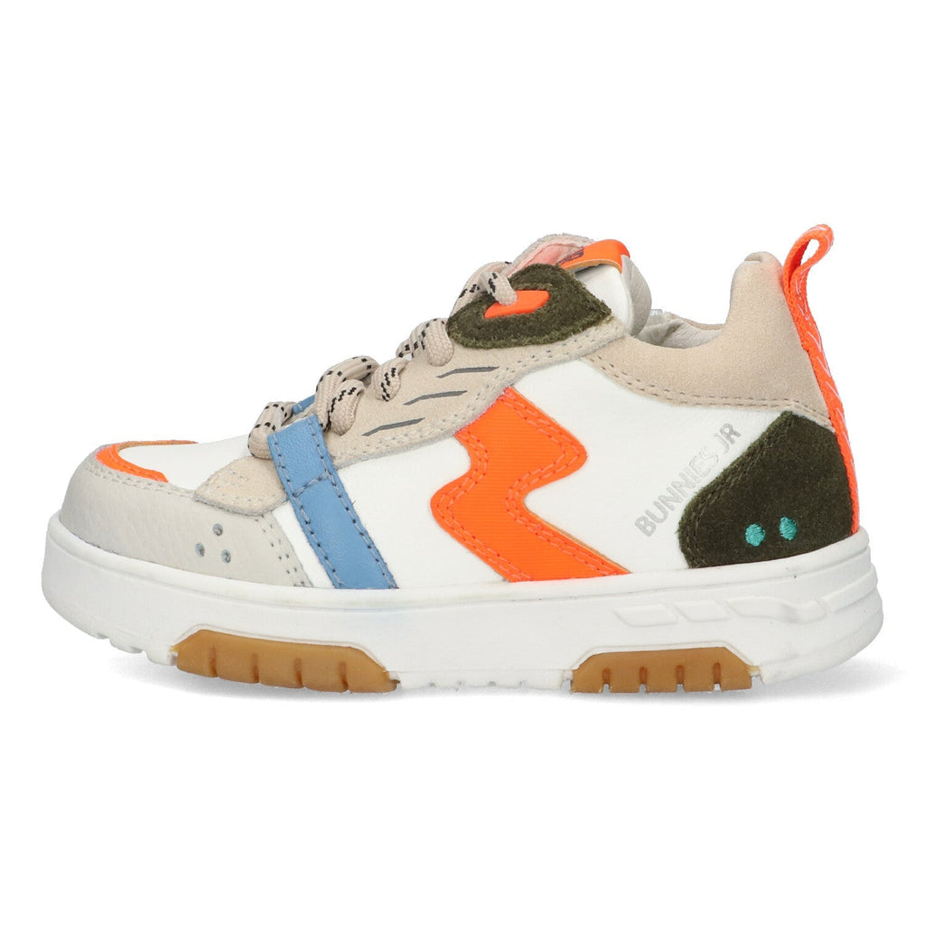 Nash Noa Lage Sneakers Jongens Beige Oranje Wit