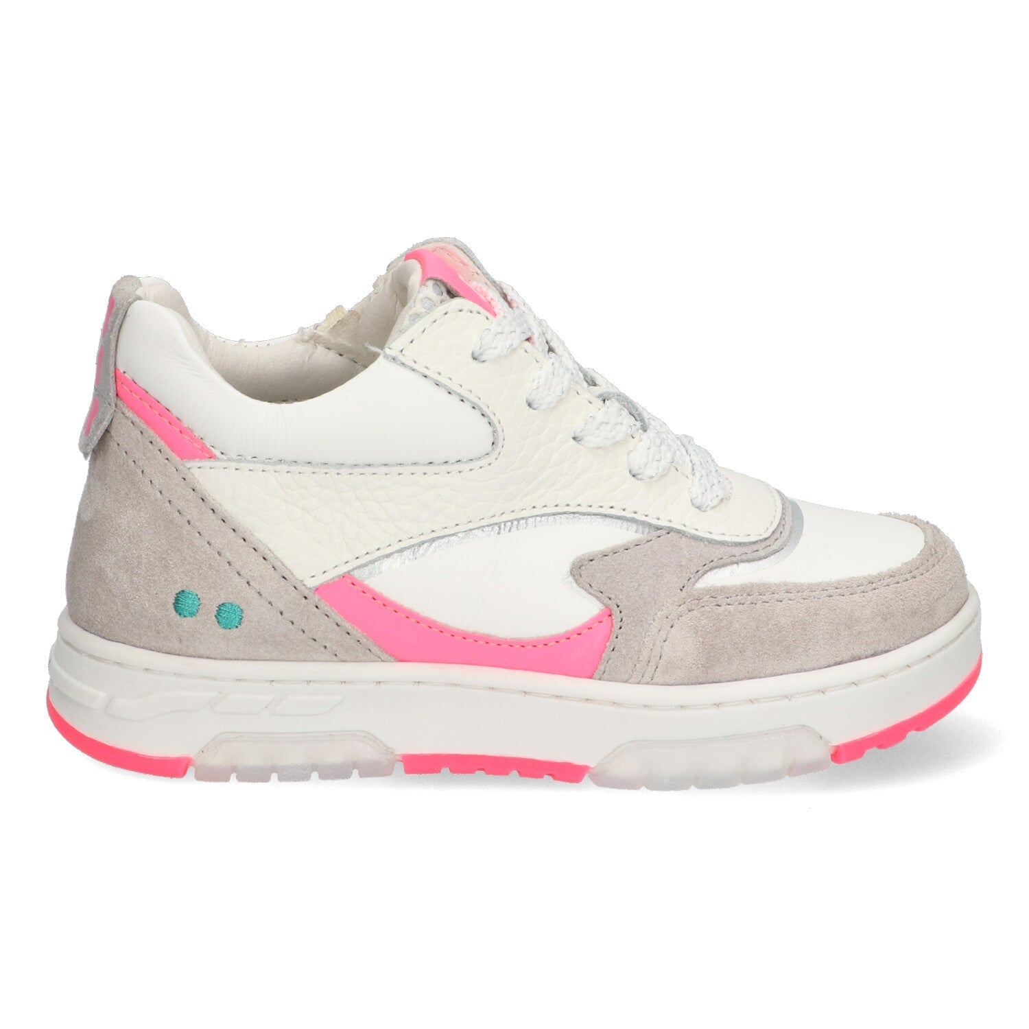 Nina Noa Lage Sneakers Meisjes Roze Grijs Wit