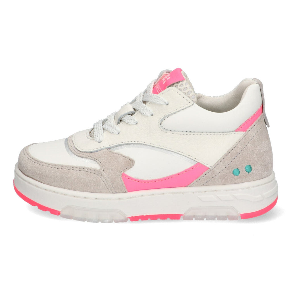 Nina Noa Lage Sneakers Meisjes Roze Grijs Wit