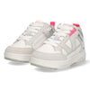Lage Sneakers Meisjes Wit Roze Grijs