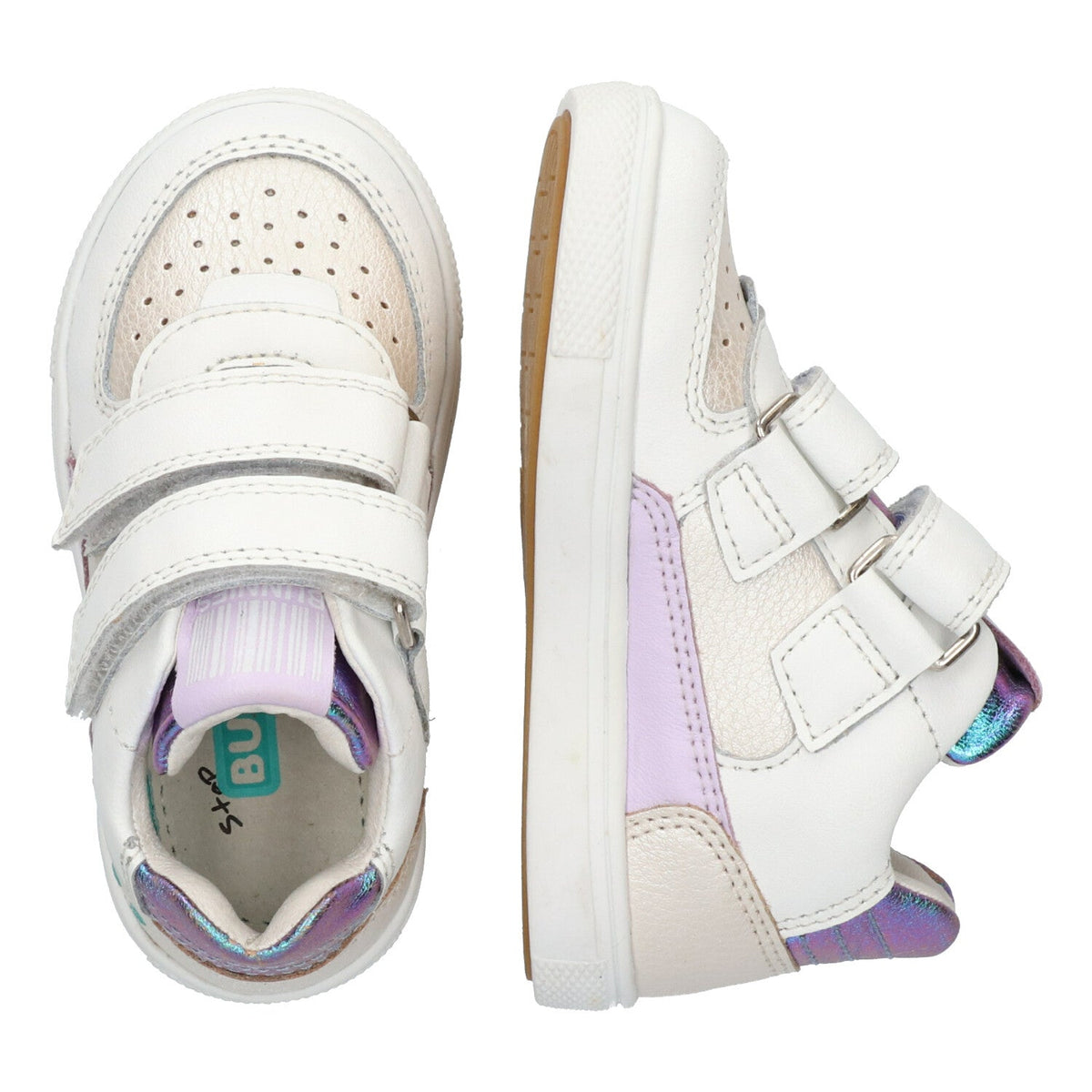 Luca Louw Lage Sneakers Meisjes Wit Paars