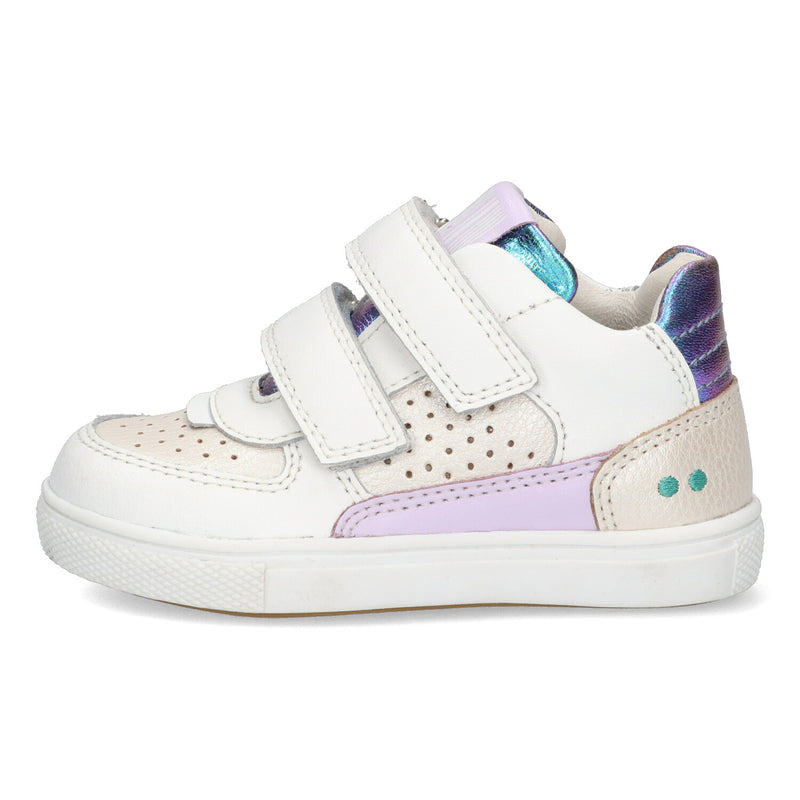 Luca Louw Lage Sneakers Meisjes Wit Paars