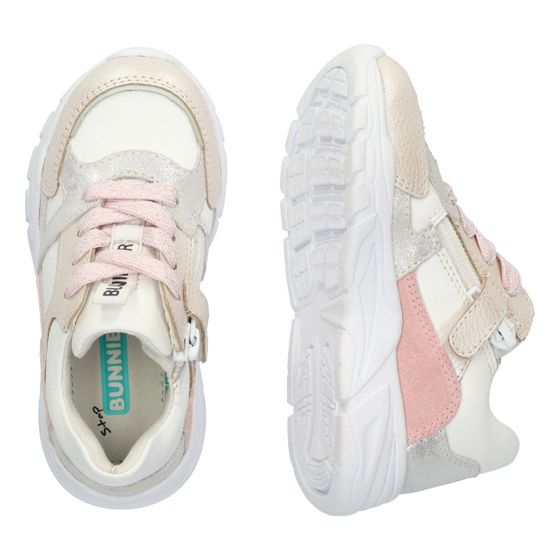 Sia Spring 224341-596 Lage Sneakers Meisjes Zilver Wit Roze