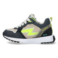 Stevie Sprint 224351-129 Lage Sneakers Jongens Blauw Wit Geel Beige