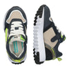 Stevie Sprint Lage Sneakers Jongens Blauw Wit Geel Beige