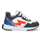 Stevie Sprint Lage Sneakers Jongens Blauw Wit Rood
