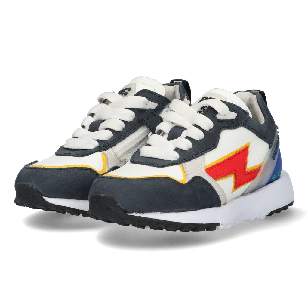 Stevie Sprint Lage Sneakers Jongens Blauw Wit Rood