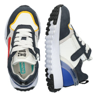 Stevie Sprint Lage Sneakers Jongens Blauw Wit Rood