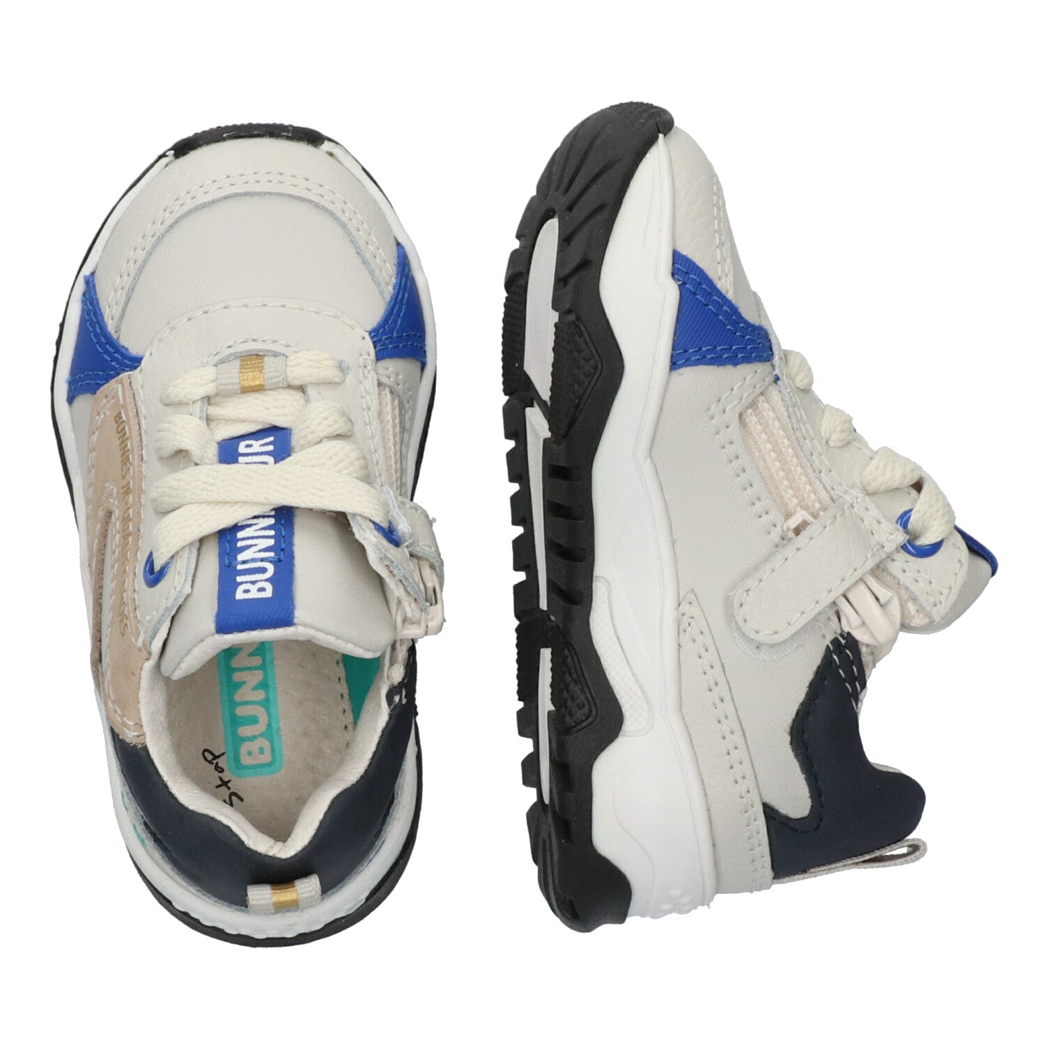 Ciske Chunky Lage Sneakers Jongens Grijs Beige Blauw