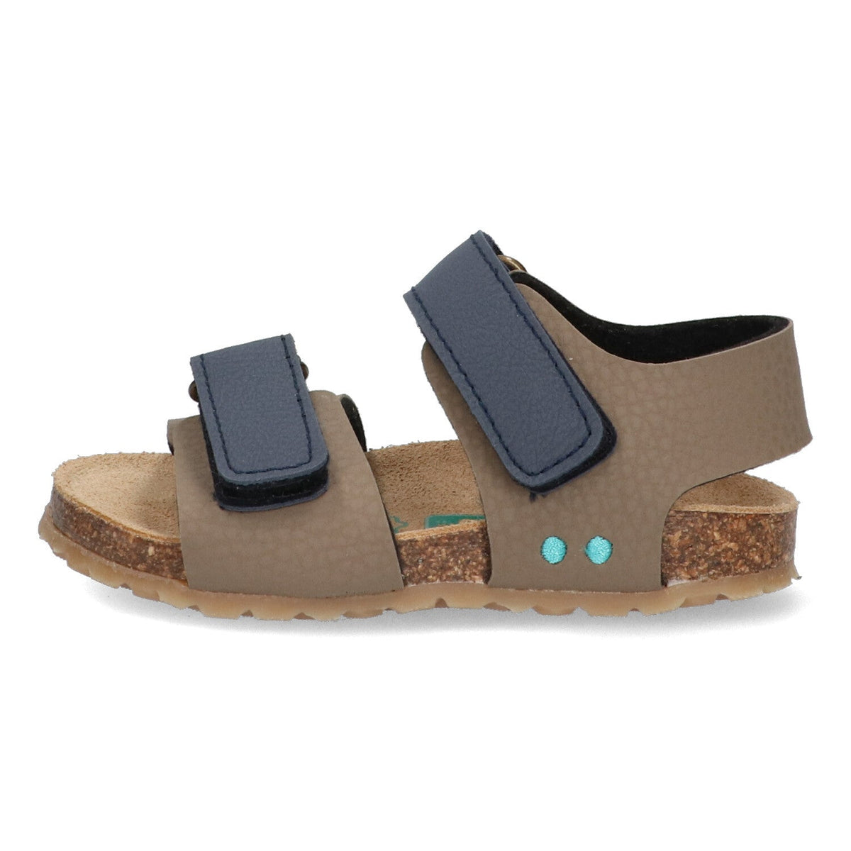 Bas Beach Sandalen Jongens Taupe Donkerblauw