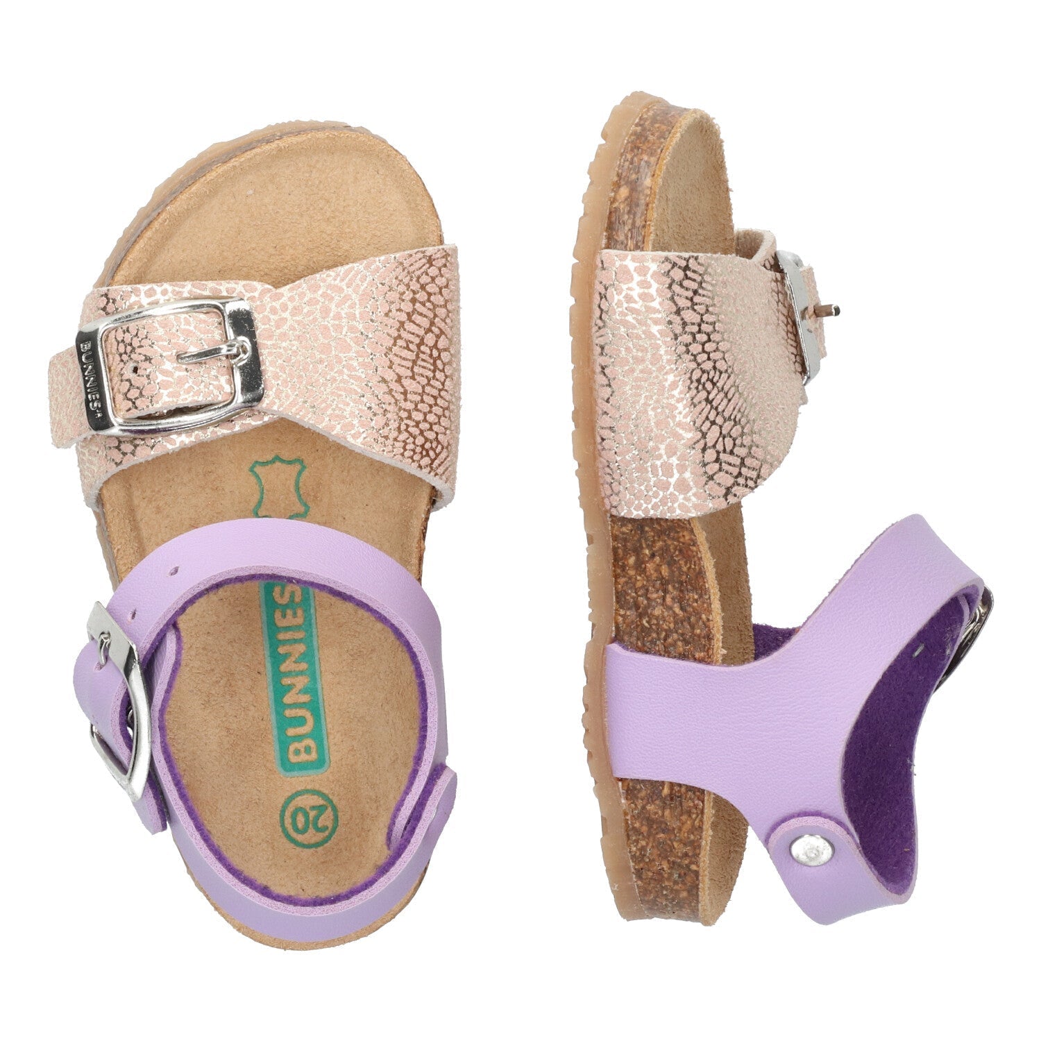 Babette Beach Sandalen Meisjes Paars Roze Print