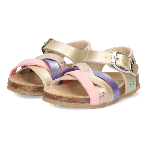 Becky Beach Sandalen Meisjes Goud Paars Roze Print