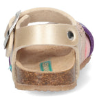 Becky Beach Sandalen Meisjes Goud Paars Roze Print
