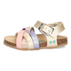 Becky Beach Sandalen Meisjes Goud Paars Roze Print