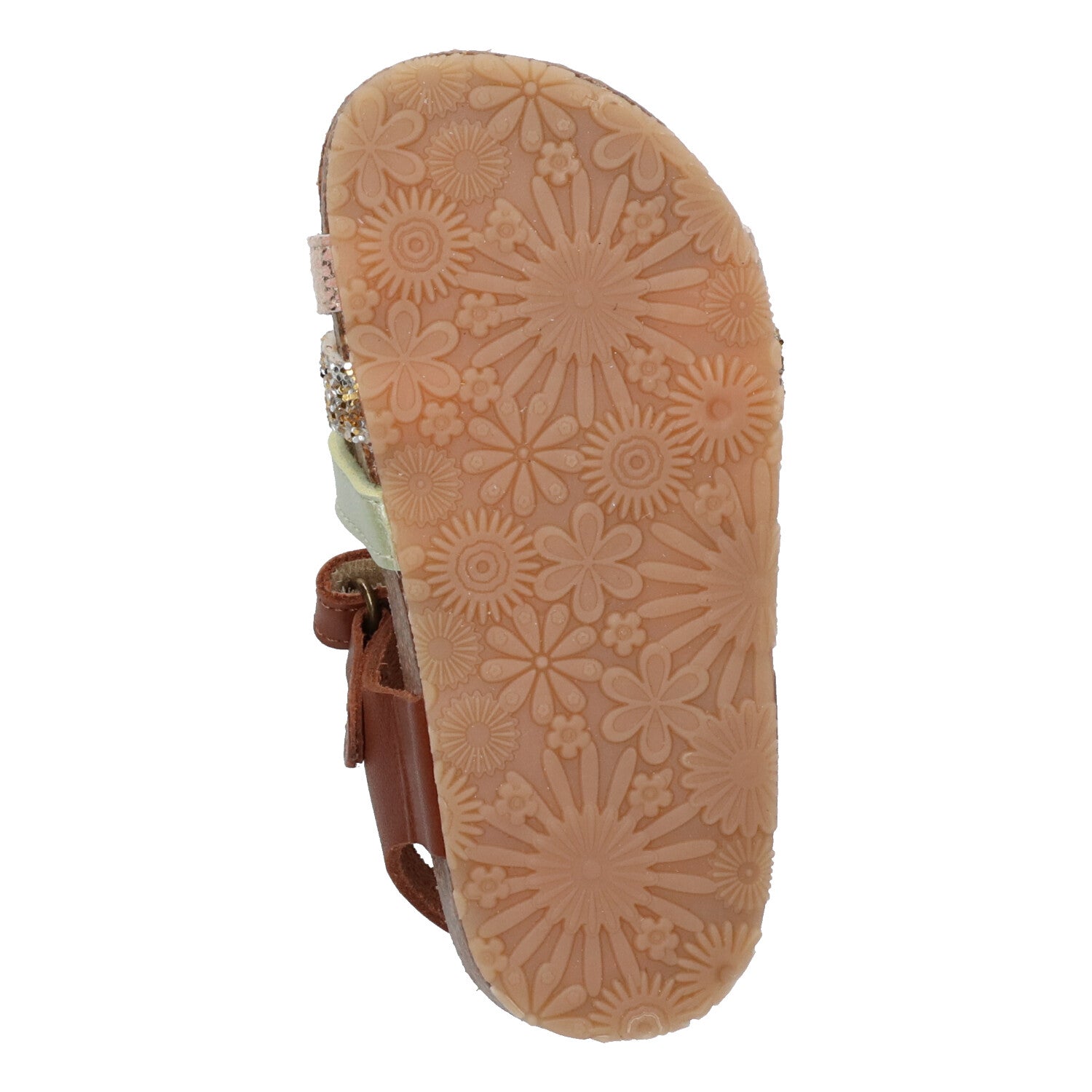 Babs Beach Sandalen Meisjes Cognac Groen Print
