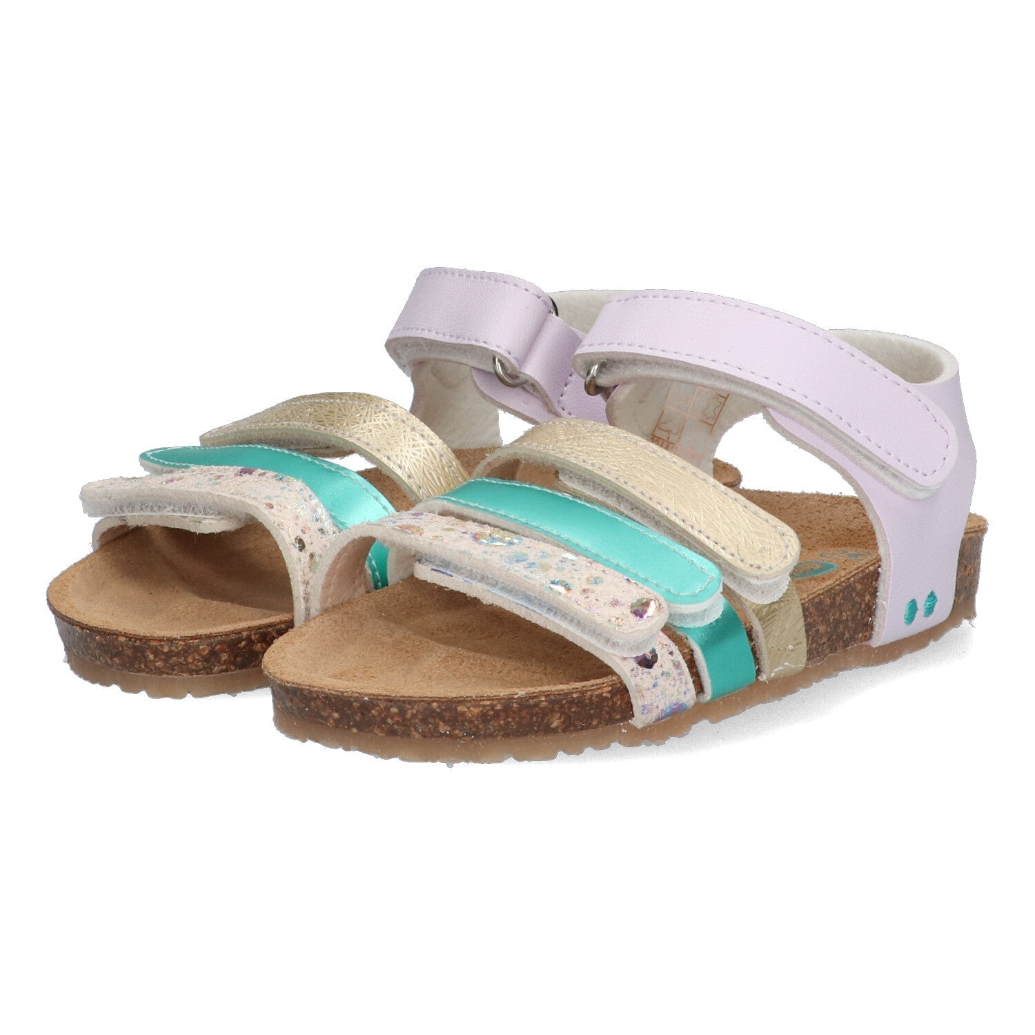 Babs Beach Sandalen Meisjes Paars Blauw Print