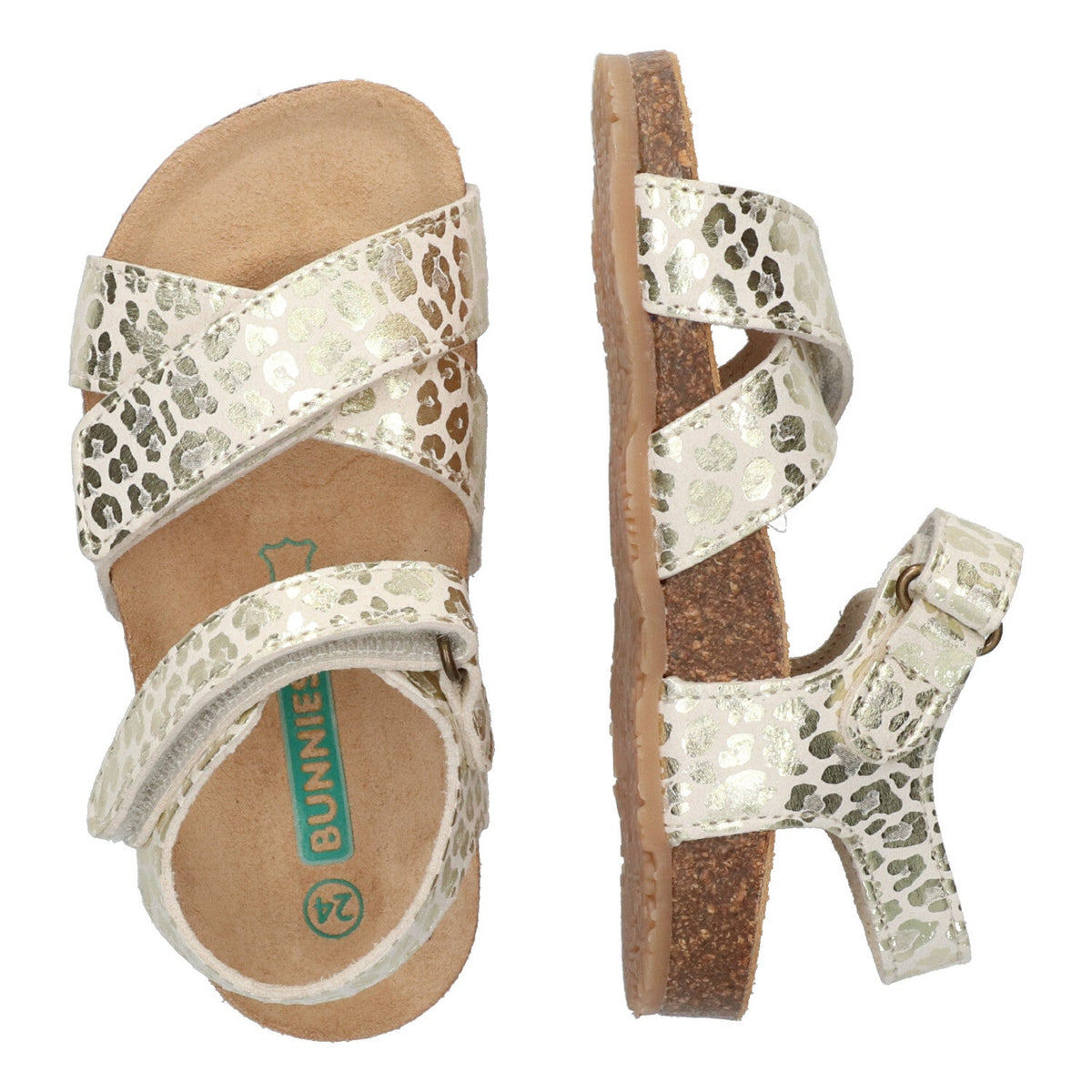 Bibi Beach Platte Sandalen Meisjes Goud Print
