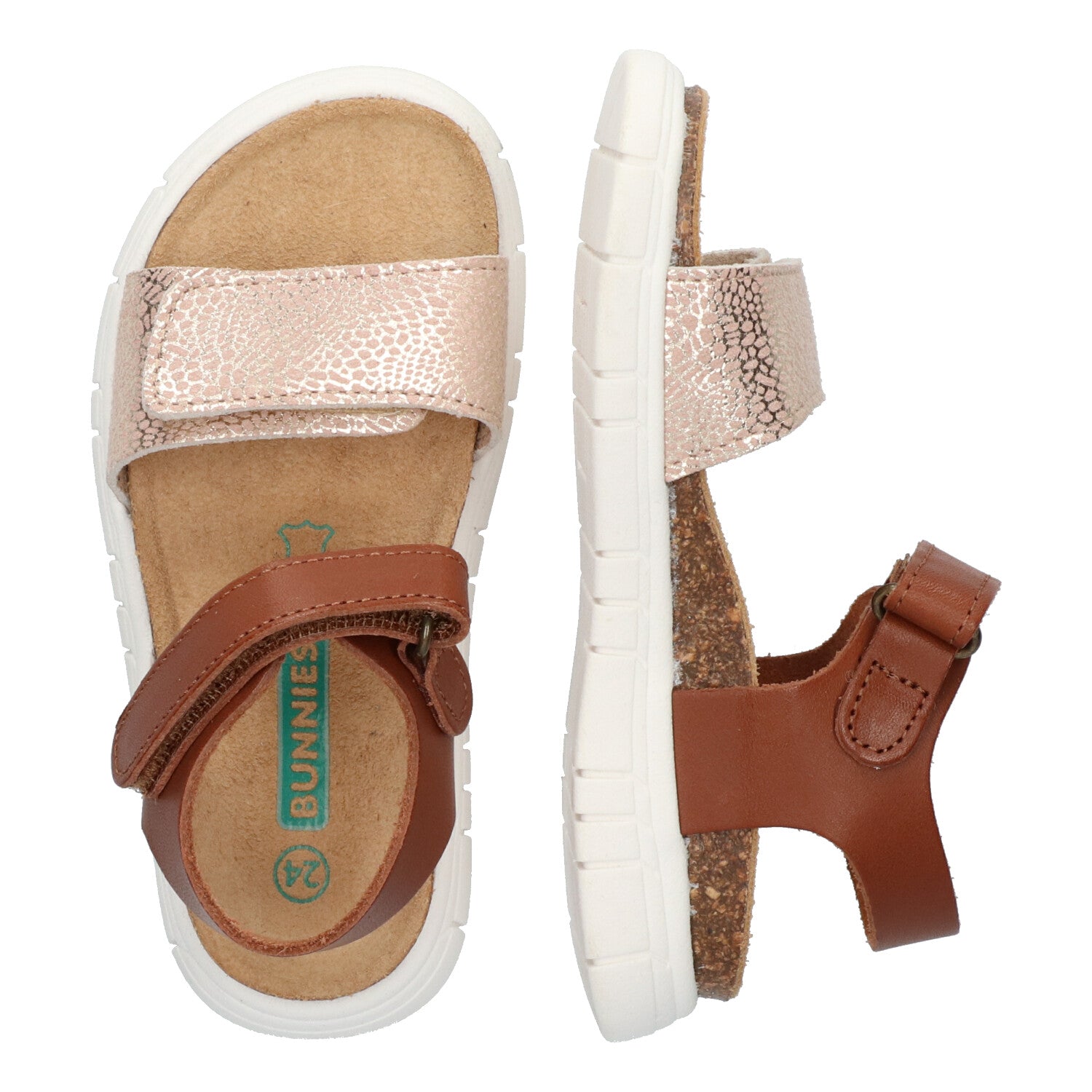 Bregje Beach Sandalen Meisjes Cognac Roze