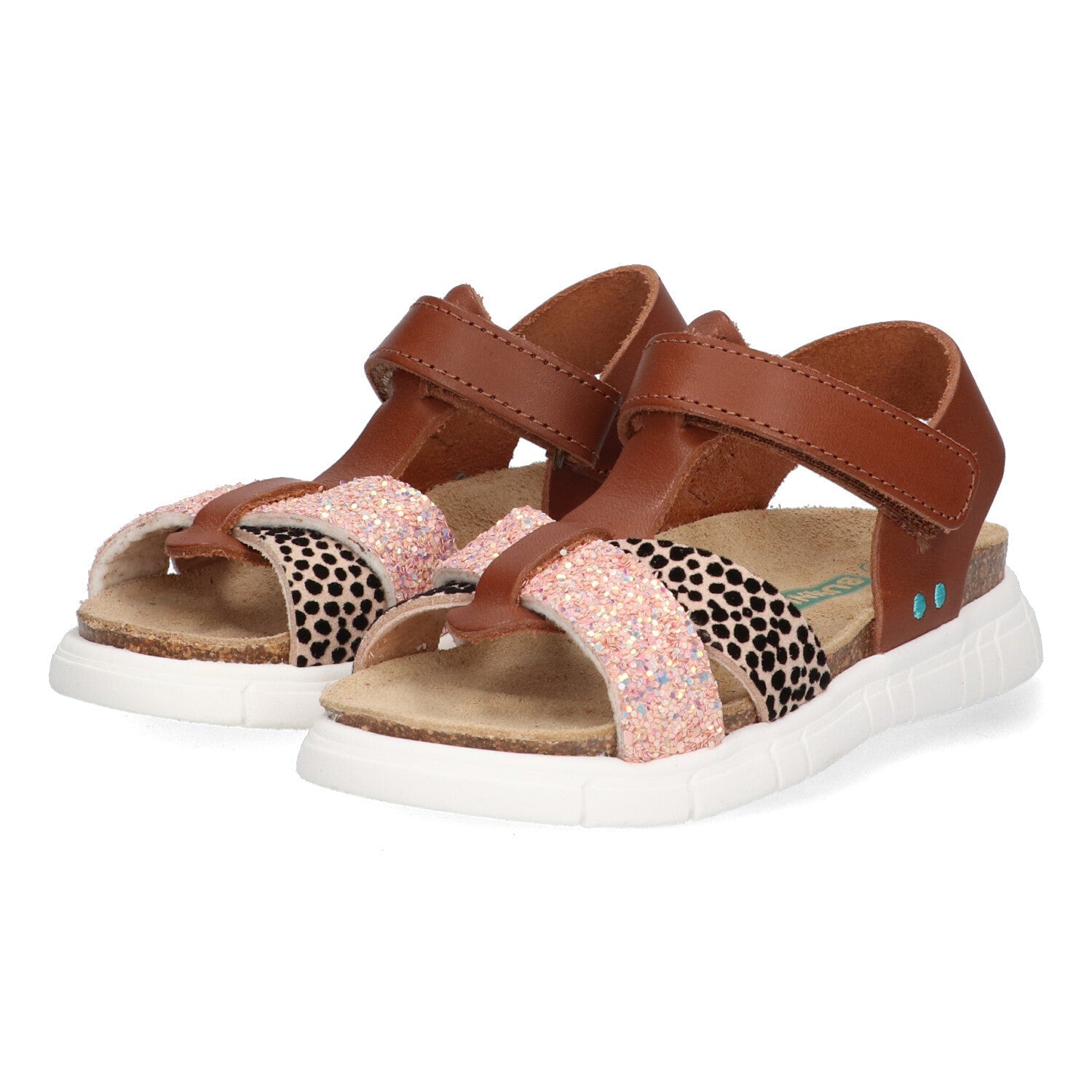 Brenda Beach Sandalen Meisjes Cognac Roze