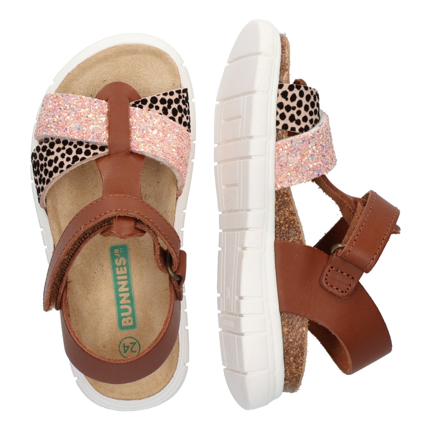 Brenda Beach Sandalen Meisjes Cognac Roze