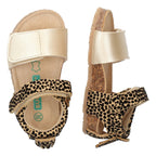 Britt Beach Sandalen Meisjes Goud Print