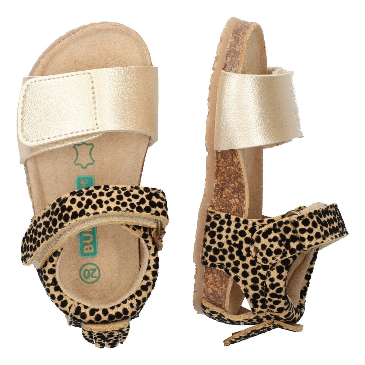 Britt Beach Sandalen Meisjes Goud Print