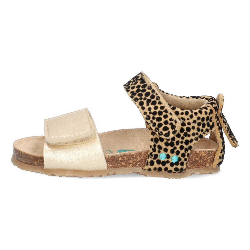 Britt Beach Sandalen Meisjes Goud Print
