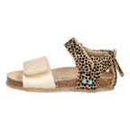 Britt Beach Sandalen Meisjes Goud Print