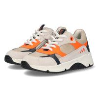 Fabian Force 224461-401 Lage Sneakers Jongens Grijs Oranje Donkerblauw