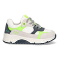 Fabian Force Lage Sneakers Jongens Grijs Geel Wit