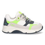 Fabian Force Lage Sneakers Jongens Grijs Geel Wit