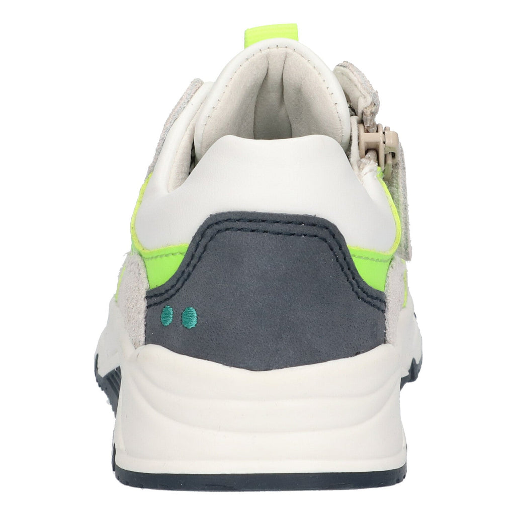 Fabian Force Lage Sneakers Jongens Grijs Geel Wit