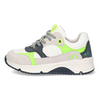 Fabian Force Lage Sneakers Jongens Grijs Geel Wit
