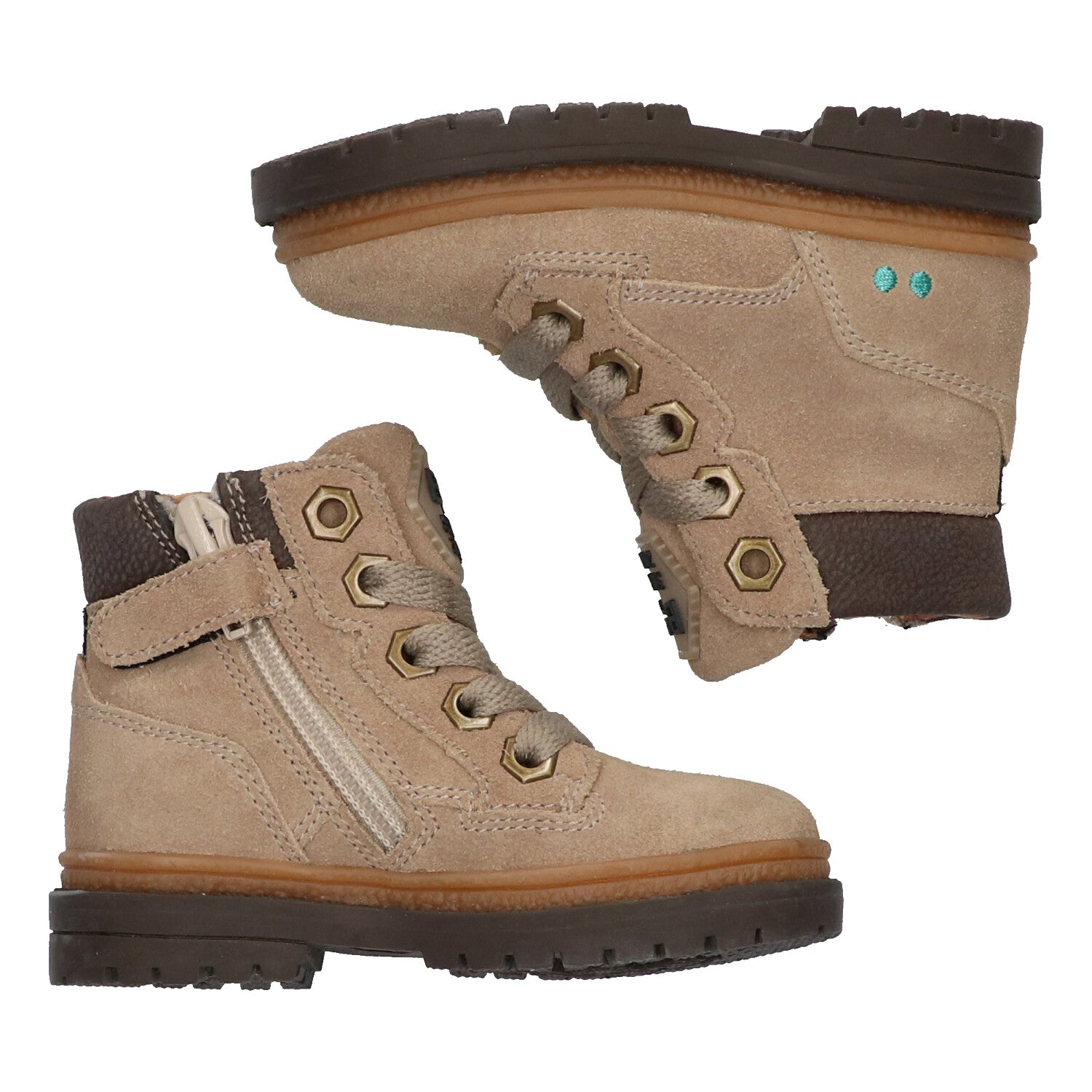 Thijs Trail Biker Boots Jongens Taupe – BunniesJR
