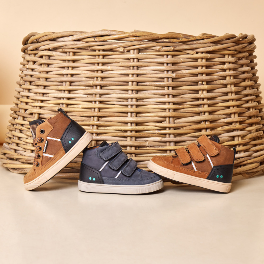 Lev Louw Hoge Sneakers Jongens Bruin