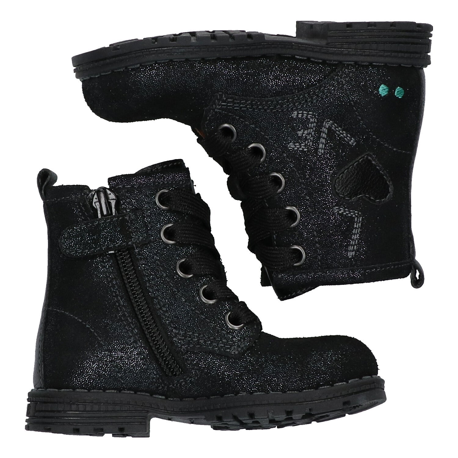 BunniesJR Biker Boots Meisjes Blauw Print