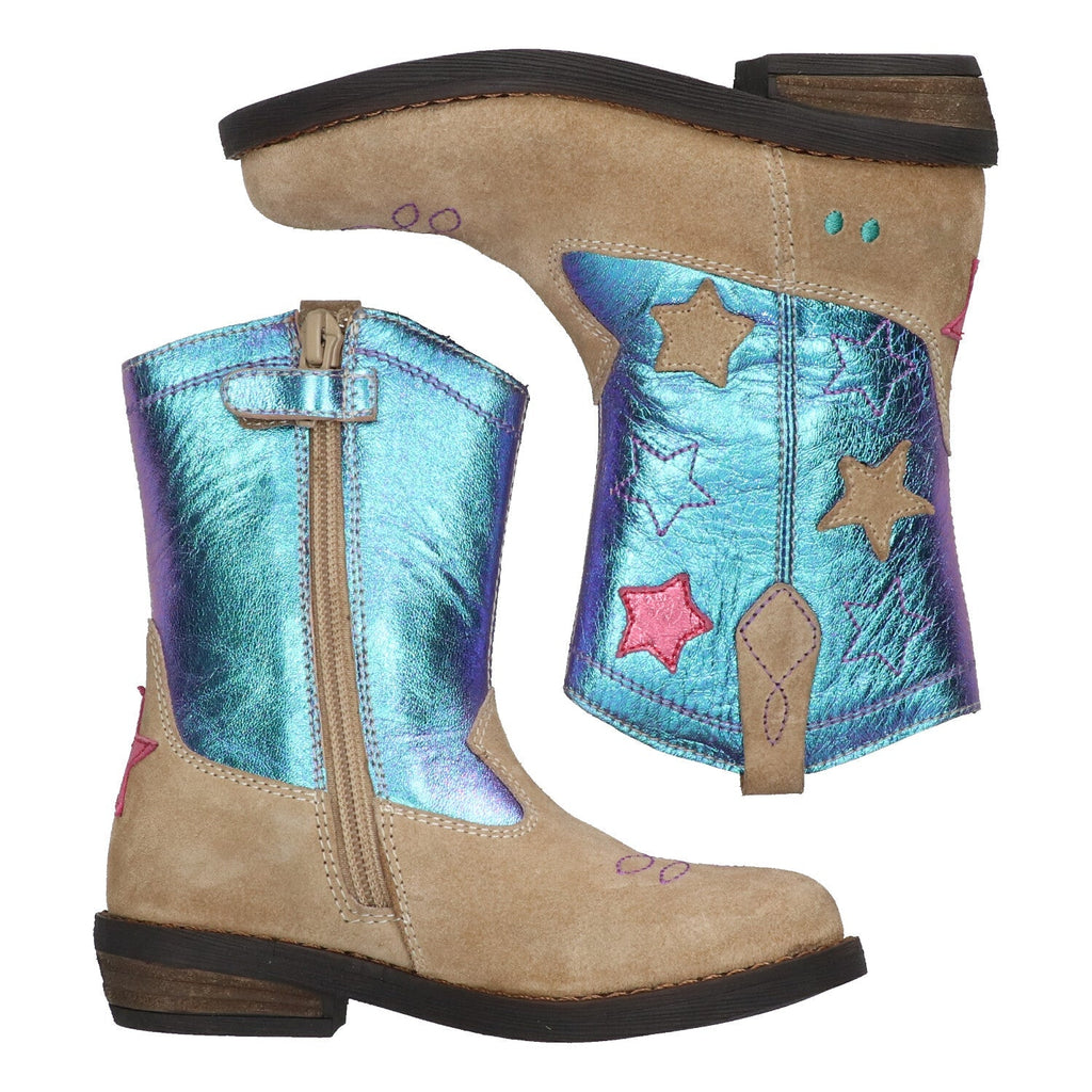 Roos Rodeo Cowboy Boots Meisjes Taupe