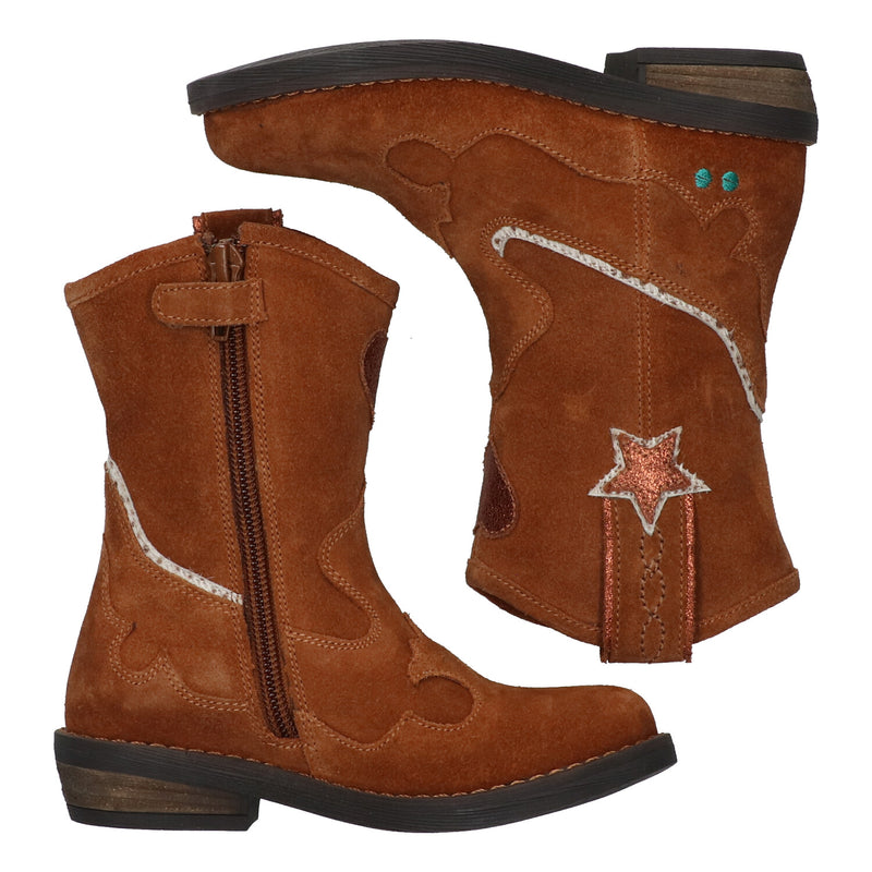 BunniesJR Roxy Rodeo cowboylaarzen meisjes cognac
