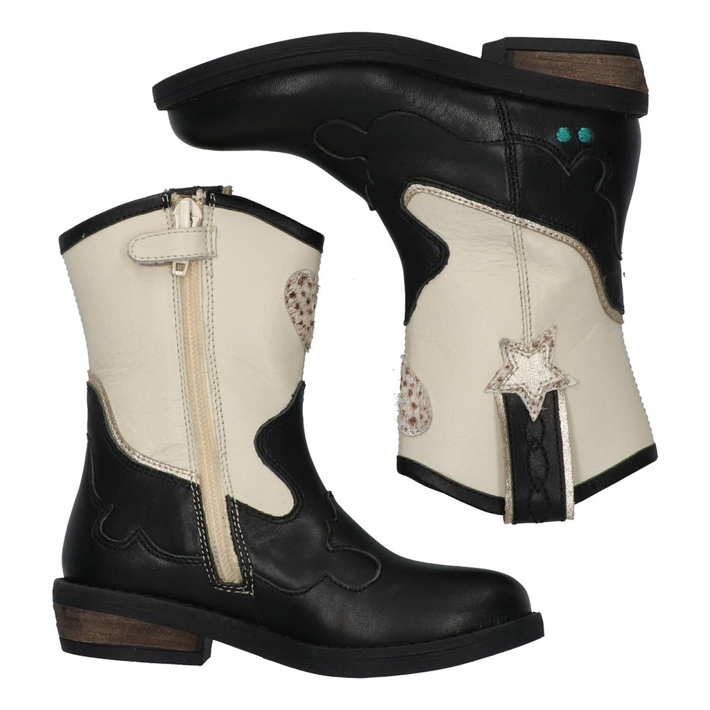 BunniesJR Cowboy Boots Meisjes Zwart Wit