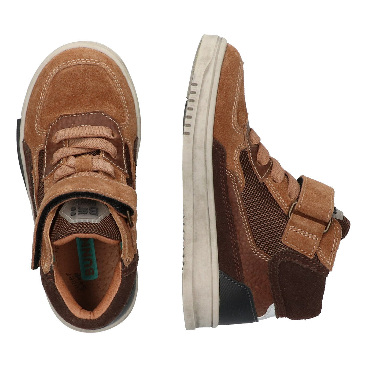 Morris Mieters Hoge Sneakers Jongens Bruin