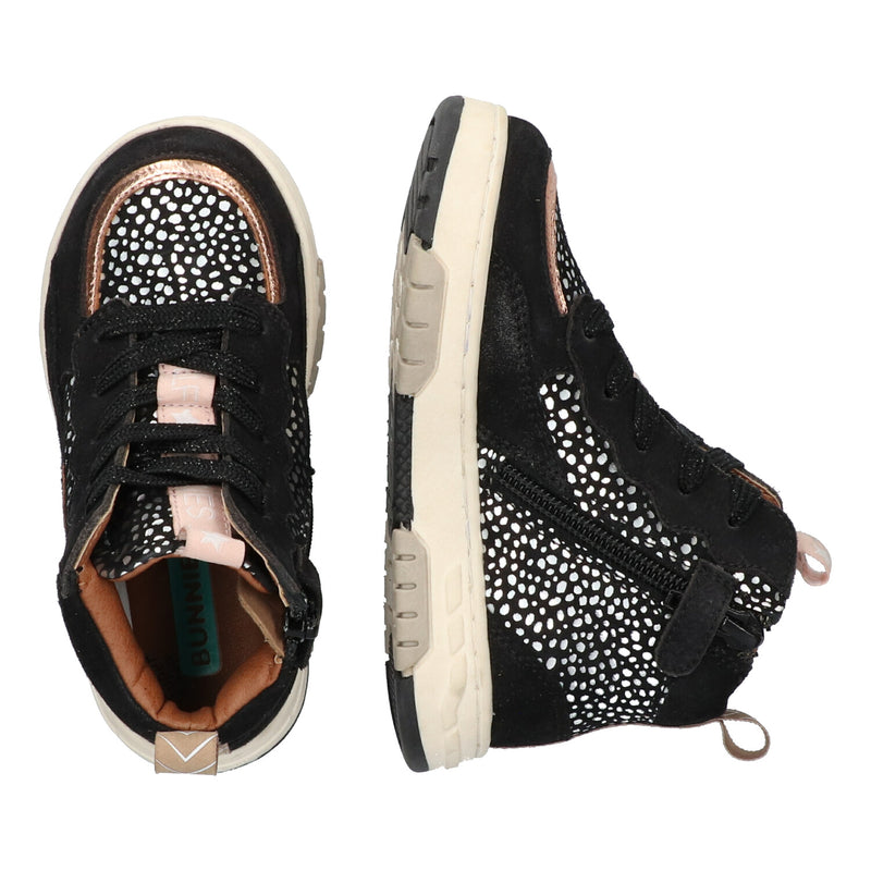 BunniesJR Hoge Sneakers Meisjes Zwart